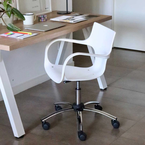 Silla Jim neumática con base cromada - comprar online
