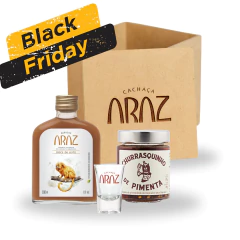 BLACK FRIDAY | Kit Presente (POUCAS UNIDADES): Licor 180 mL + Pimenta Defumada + Copo shot - comprar online