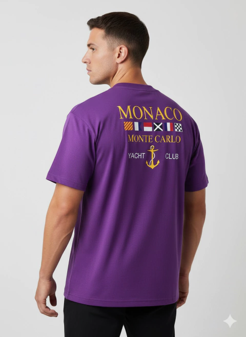 Camiseta Monaco Monte Carlo Oversized - Roxo