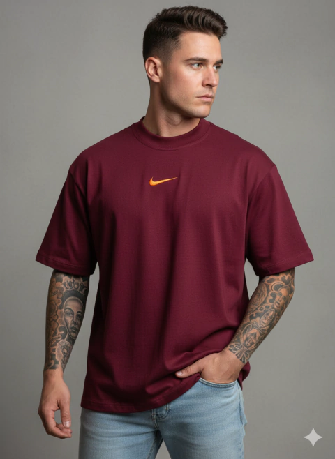 Camiseta NK Oversized Ronaldo - Vermelho Vinho - comprar online