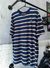 Camiseta Brooksfield Listrada - Azul Marinho/Mostarda - comprar online