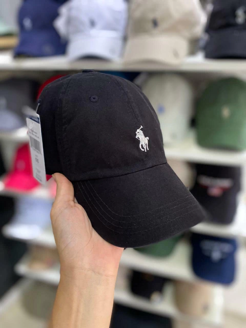 Boné Polo Cavalinho - Preto/Logo Branco - comprar online