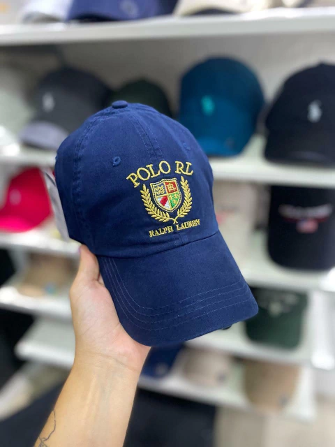 Boné Polo RL Brasão Modelo Exclusivo - Azul Marinho