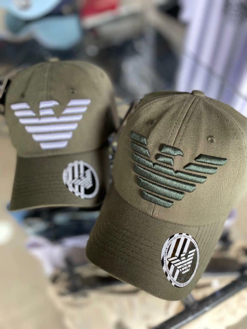 Boné E.A Aba Curva - Verde Musgo