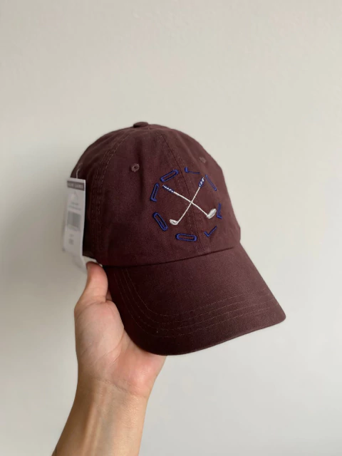 Boné Polo R.L. Golf Tacos em Círculo - Marrom Escuro