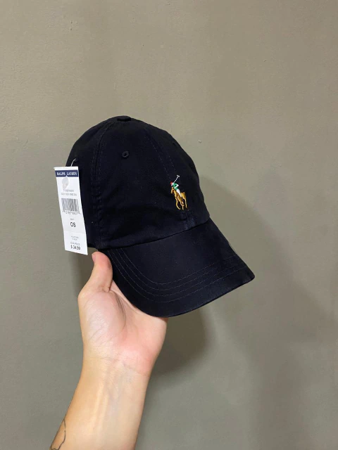 Boné Polo Cavalinho - Preto | Logo Colorido