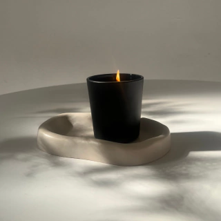 Vela aromática de soja Apotheke Vaso Negro - Flores de naranjo