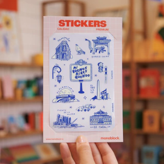Plancha de Stickers transparentes Buenos Aires