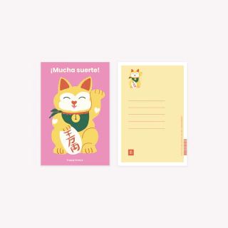 Postal Mucha suerte Kitty Power