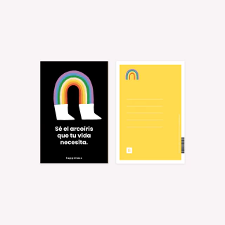 Postal Sé el arcoiris