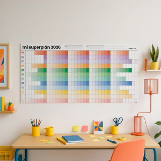 Planificador de Pared Anual 2026 - Mi Super Plan