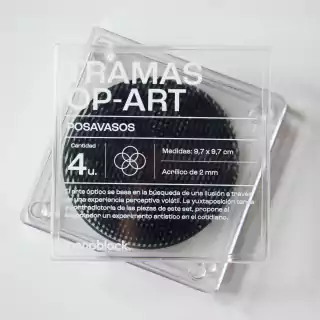 Set Posavasos Op Art Tramas