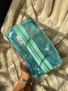 MAXI CARTUCHERA GLITTER AQUA - comprar online