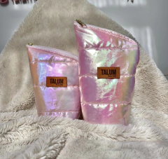 Set Puffer rosa claro tornasolado - comprar online