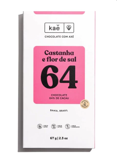 Chocolate 64% com Castanha e Flor de Sal