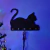 Porta Chaves Gato Preto Neon Decor - comprar online