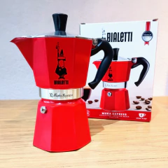 Cafetera Italiana Bialetti Moka Express Roja 6 Taza Aluminio en internet