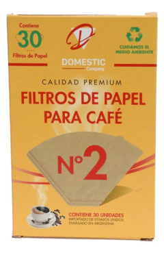 Filtros Papel Para Cafetera N°2 Domestic 30 Unidades Cafe N2