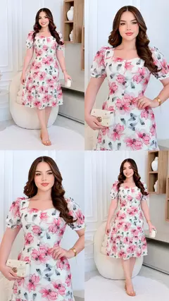Vestido Joyce Maria Amore Cód 00916 - Maria's Moda Modesta