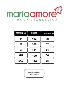 Blusa Ingrid lançamento Maria Amore cód 01213 - comprar online