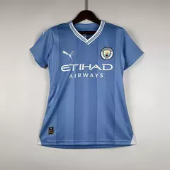 Camisa Manchester City Home 23/24 - Torcedor Puma Feminina - Azul