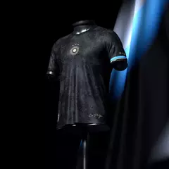Camisa Lionel Messi "GOAT" Edição Especial Comma Football - Masculino - Preto e Azul