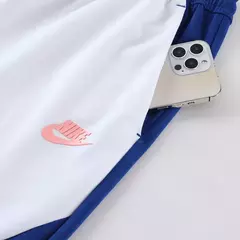 Conjunto Nike Tech Fleece Azul / Branco - GOATshopping - Camisas de times