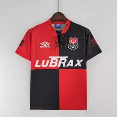 Camisa Flamengo Centenário Retrô 1994 Torcedor Umbro Masculina - Vermelho e Preto