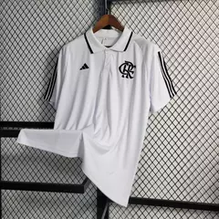 Camisa Polo Flamengo Treino 23/24 Adidas - Branca