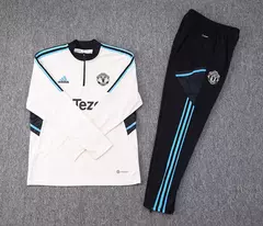 CONJUNTO TRAINING MANCHESTER UNITED 22/23 BRANCO/PRETO - comprar online