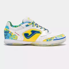 Joma Top Flex Futsal - Branco e Amarelo
