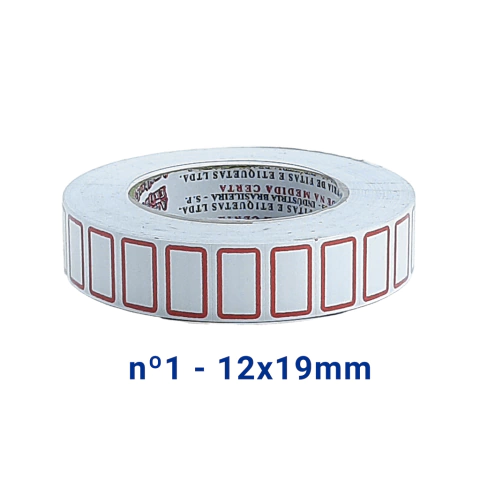 Rolo Etiqueta de Preço Número 1 c/1666 unidades 12mm x 19mm Reidma