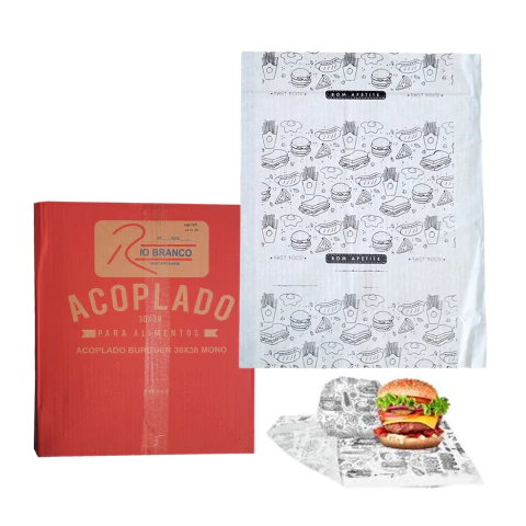 Papel Acoplado Hambúrguer com 400 un
