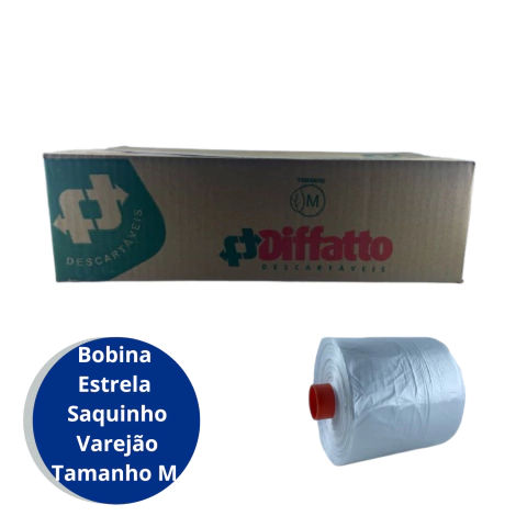 Bobina Estrela Saquinho Varejão Tamanho M