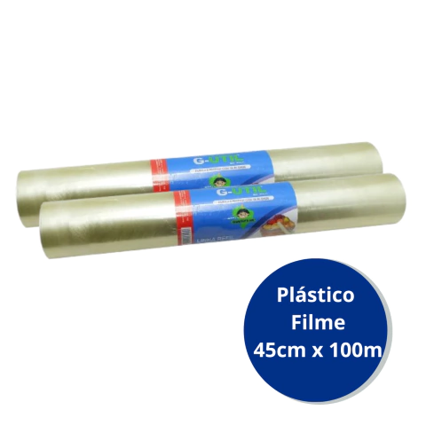 Plastico Filme PVC 45cm X 100 Metros C/ 2 Unidades