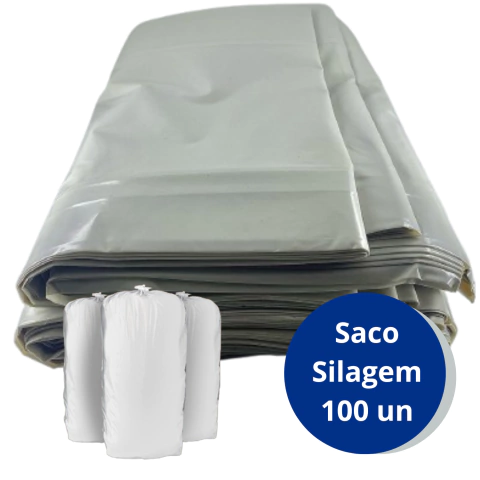 Saco para Silagem Branco 57x100x0,18 com 100 unidades