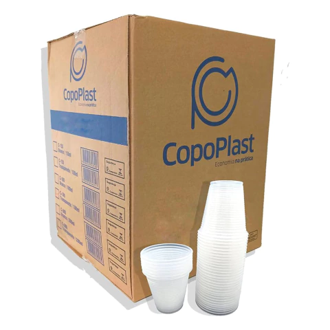Copo Descartável 200ml Branco Copoplast Caixa com 2500 un.