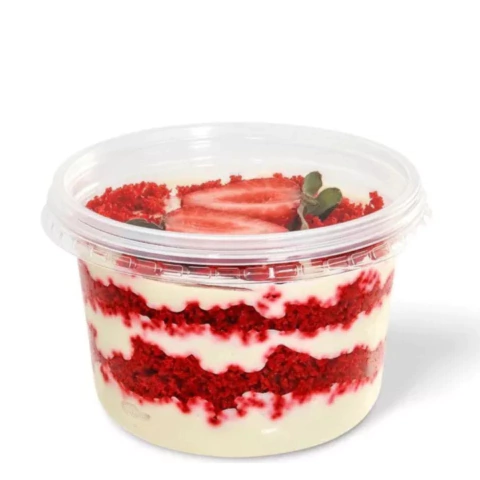 50 Potes Redondo com Tampa 500ml Bolo no Pote - comprar online