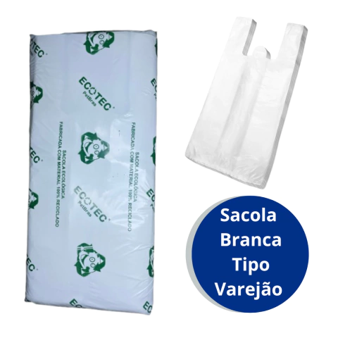 Sacola Branca Tipo Varejão Fardo 5 kg