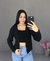 Conjunto cropped + tricô