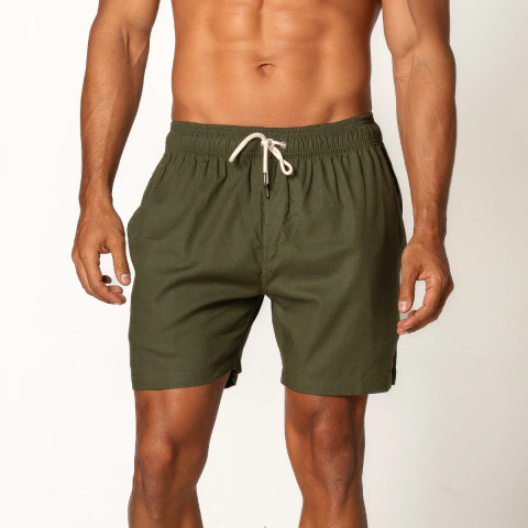 Short Linho Essencial Vonpiper - Verde Musgo - comprar online