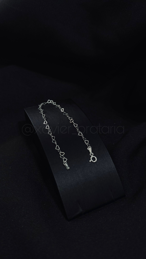 Pulseira elo de coração tradicional