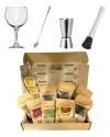 Kit Gin Tonic Botánicos, Copa, Machucador, Medidor Y Cuchara