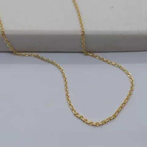 Corrente Cadeado Banhado a Ouro 18k 60cm