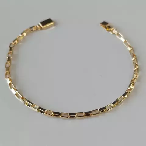 Pulseira Veneziana (Cartier) 1.0mm Banhado a Ouro 18k 21cm