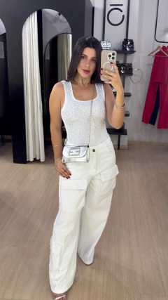 CALCA CARGO BRANCA - Contemple Closet