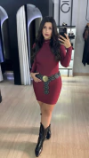 Vestido Manga longa Poliamida