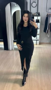 Vestido Anarruga fivela