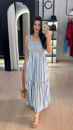 VEST VISCOLINHO LISTRADO - comprar online