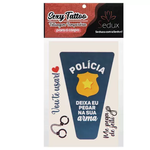 Polícia Tatuagem Temporária 10 X 14Cm